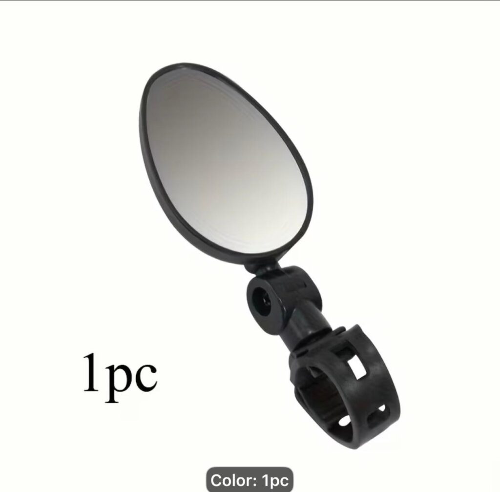 Adjustable Oval Bicycle Handlebar Mirror (Black)