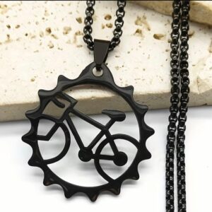 Bicycle cog pendant necklace