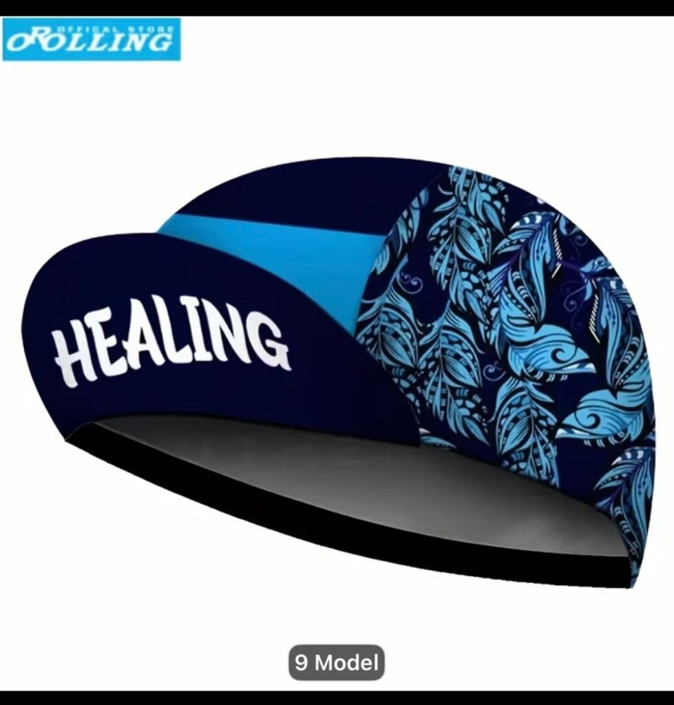 Cycling hat blue "Healing"