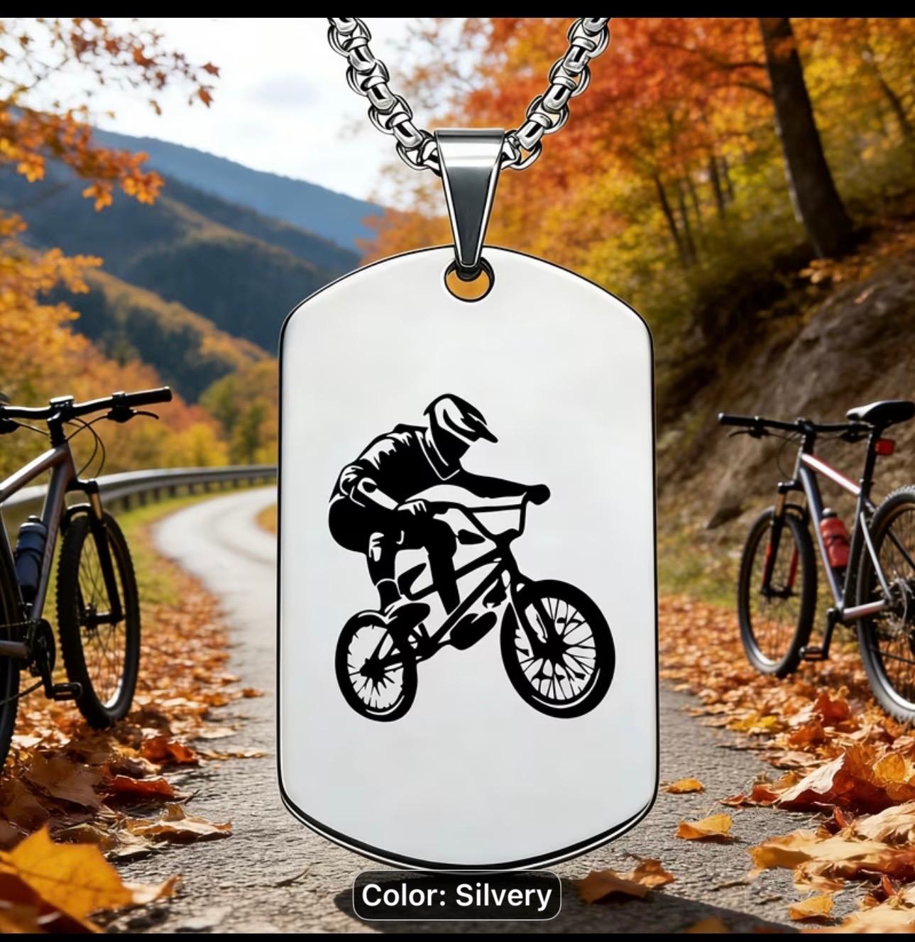 MTB dog tag necklace