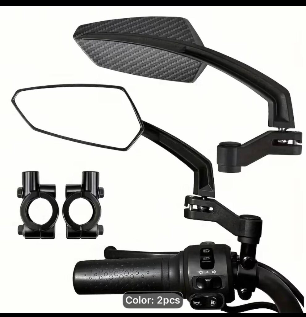 Carbon fiber pattern bike mirrors