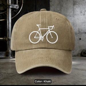 bicycle embroidered baseball cap