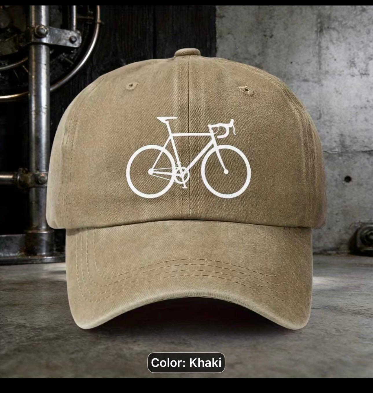 bicycle embroidered baseball cap