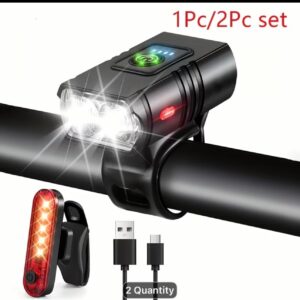 USB rechargeable bike light set