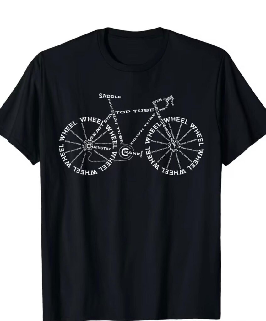 shirt bicycle anatomy graphic